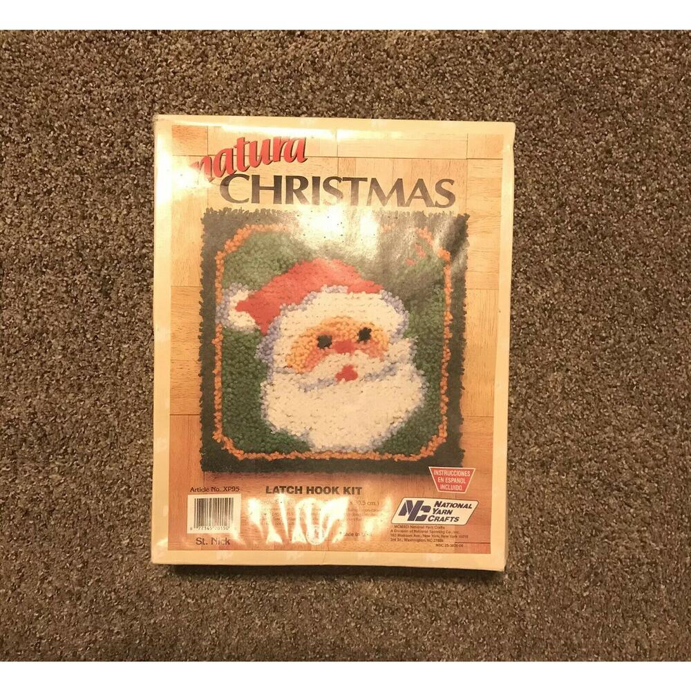 Natura Christmas Latch Hook Kit St. Nick XP95‎ National Yarn Crafts New In Box